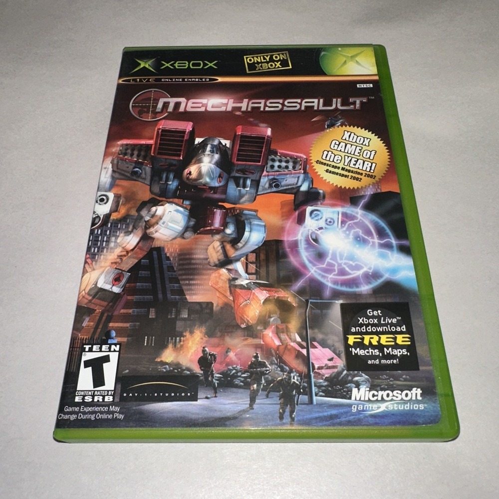 MechAssault (Microsoft Xbox, 2003) CIB Complete w/ Manual Great Condition